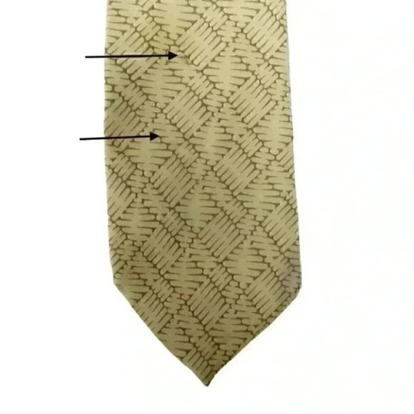 Giorgio Armani Silk Tie Light Green Print - Picture 9 of 10